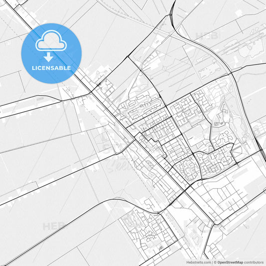 Vector PDF map of Stadskanaal, Netherlands