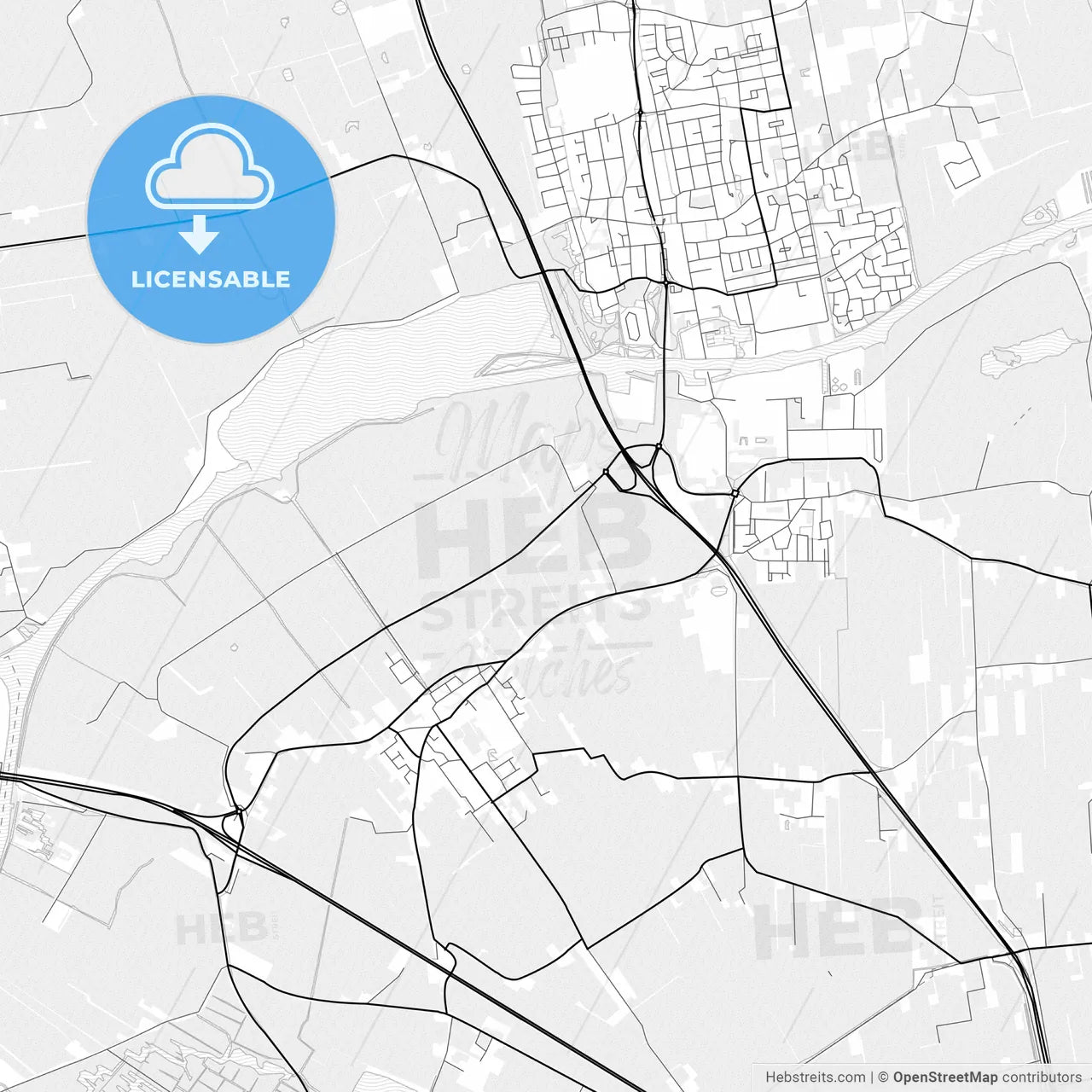 Vector PDF map of Tytsjerksteradiel, Netherlands