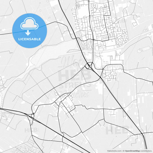 Vector PDF map of Tytsjerksteradiel, Netherlands