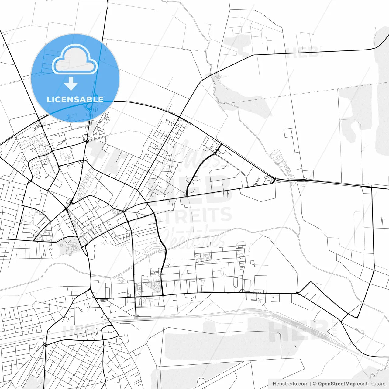 Vector PDF map of Biała Podlaska, Poland