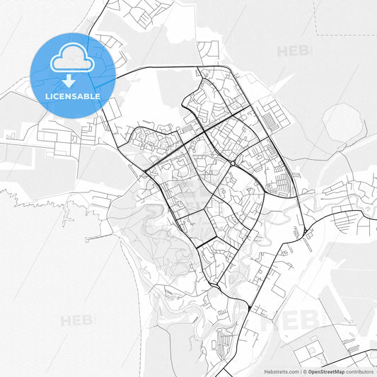 Vector PDF map of Sosnovy Bor, Russia