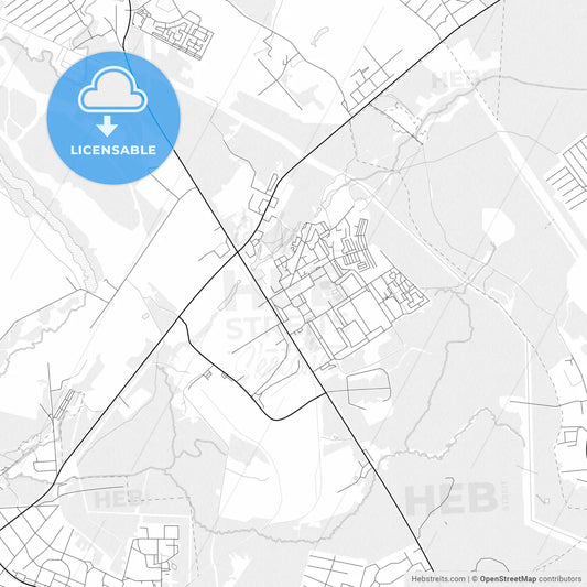 Vector PDF map of Sertolovo, Russia