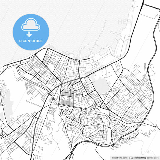 Vector PDF map of İskenderun, Turkey