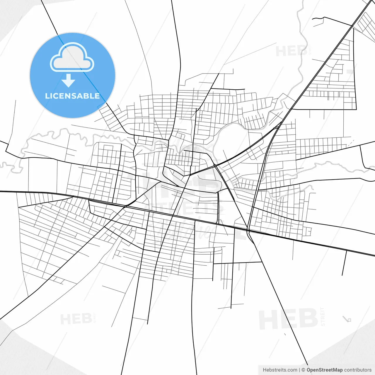 Vector PDF map of Kızıltepe, Turkey