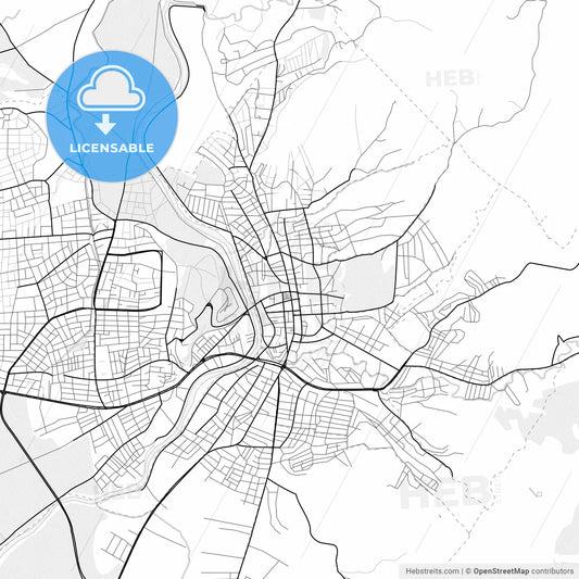 Vector PDF map of Kadirli, Turkey