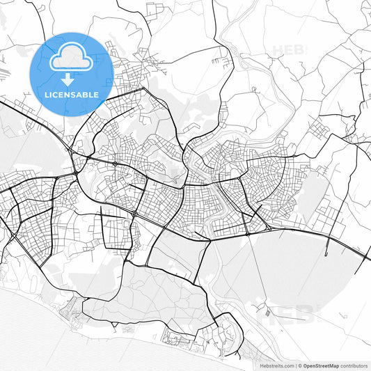 Vector PDF map of Manavgat, Turkey
