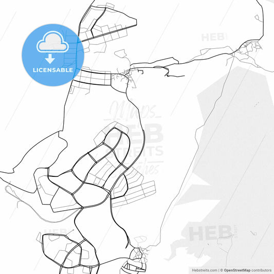Vector PDF map of Dilovası, Turkey