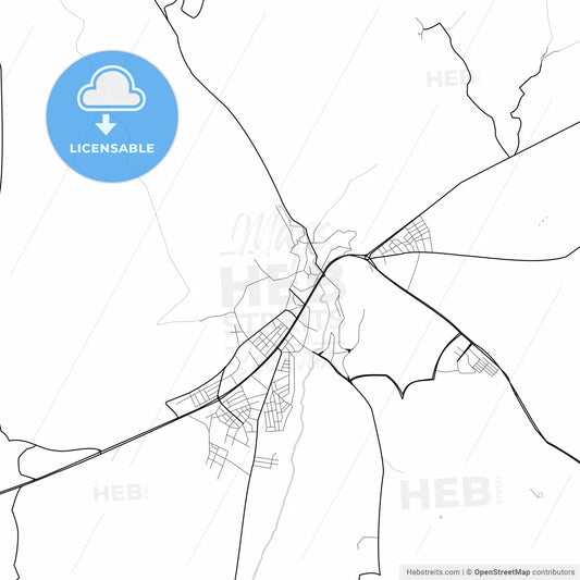 Vector PDF map of Beypazarı, Turkey