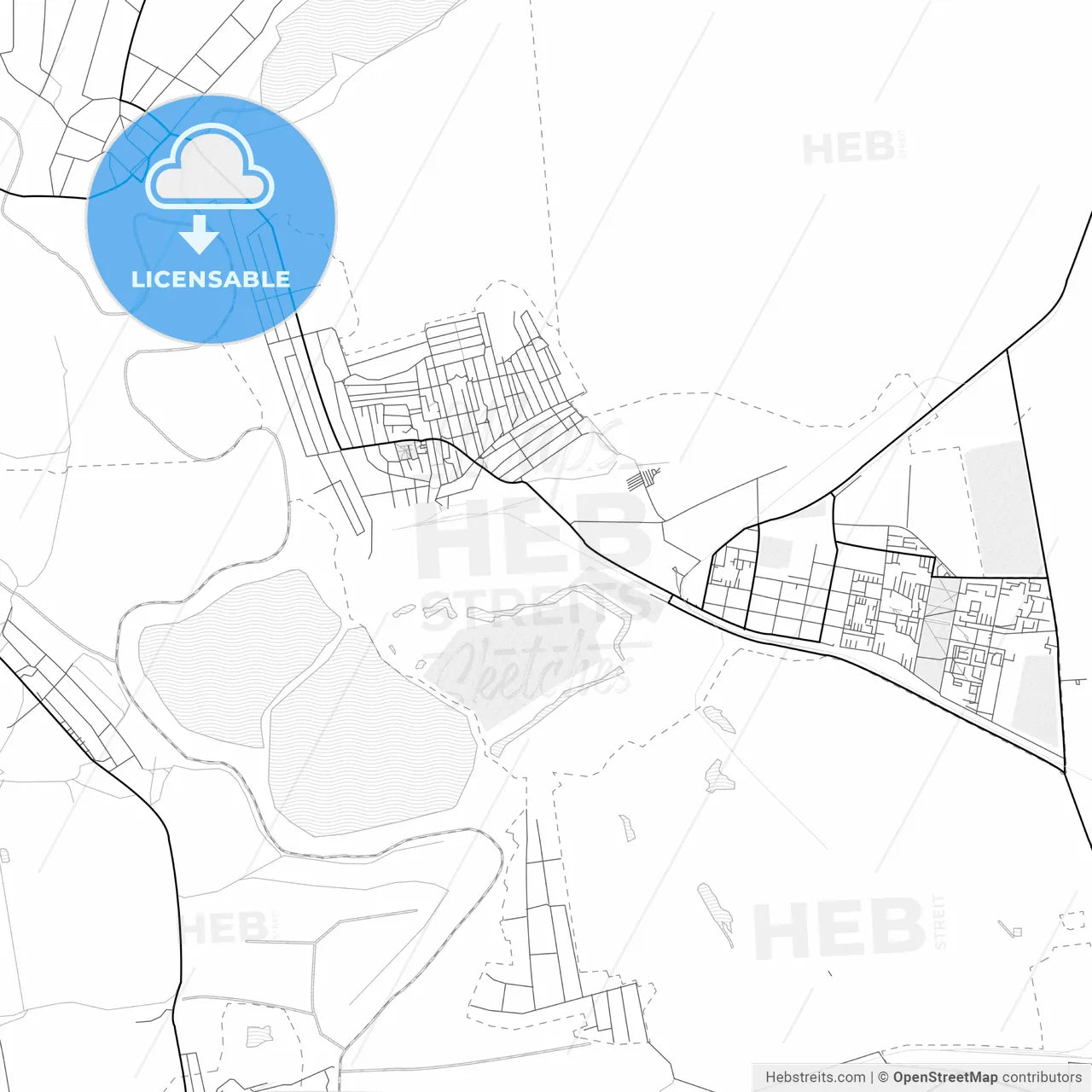 Vector PDF map of Pokrov, Ukraine