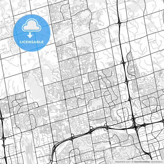 Vector PDF map of Richmond Hill, Canada