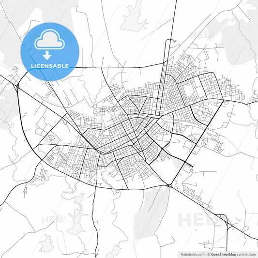 Vector PDF map of Las Tunas, Cuba