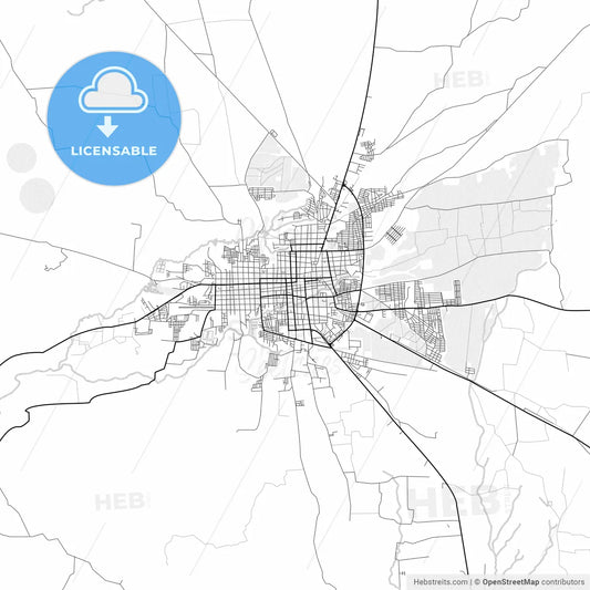 Vector PDF map of León, Nicaragua