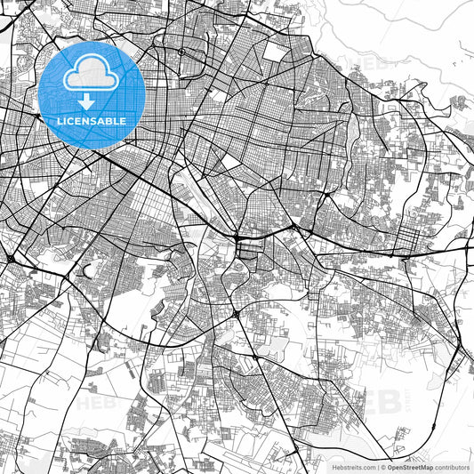 Vector PDF map of Tlaquepaque, Mexico