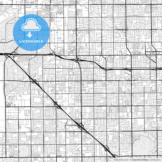 Vector PDF map of Carmel, Indiana, United States