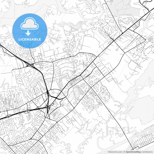 Vector PDF map of Mount Pleasant, South Carolina, United States