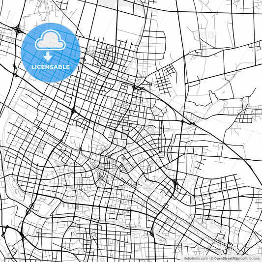 Vector PDF map of Changzhou, China