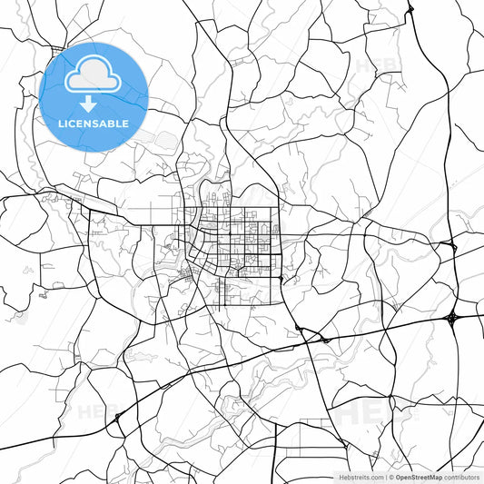 Vector PDF map of Maoming, China