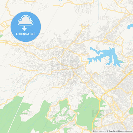 Empty vector map of Ciudad Nicolás Romero, México, Mexico