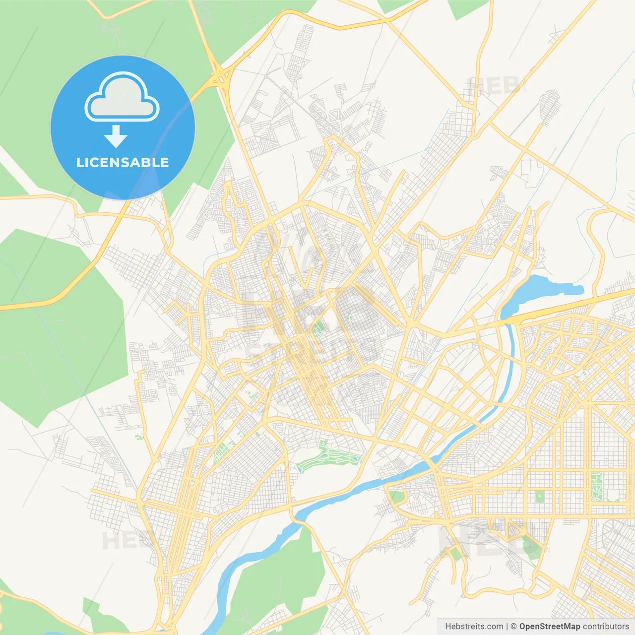 Empty vector map of Gómez Palacio, Durango, Mexico