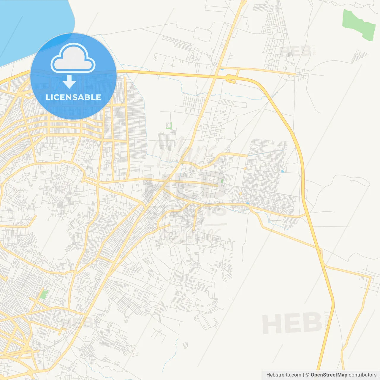 Empty vector map of Chicoloapan de Juárez, México, Mexico