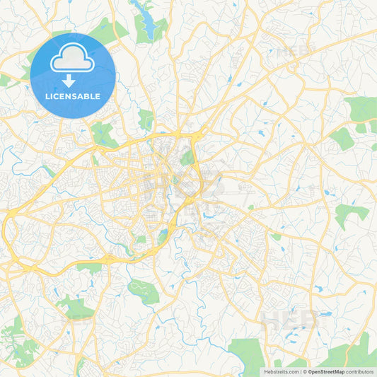 Empty vector map of Athens-Clarke County, Georgia, USA