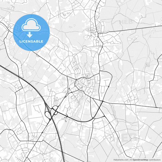 Vector PDF map of Bilzen, Belgium