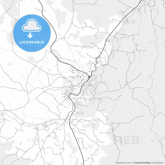 Vector PDF map of Tešanj, Bosnia and Herzegovina