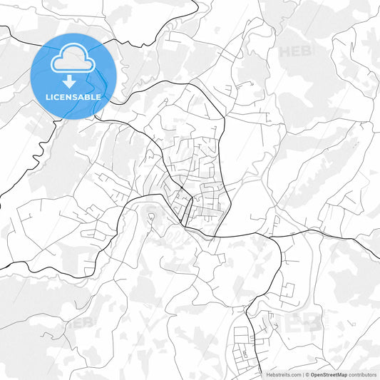 Vector PDF map of Velika Kladuša, Bosnia and Herzegovina