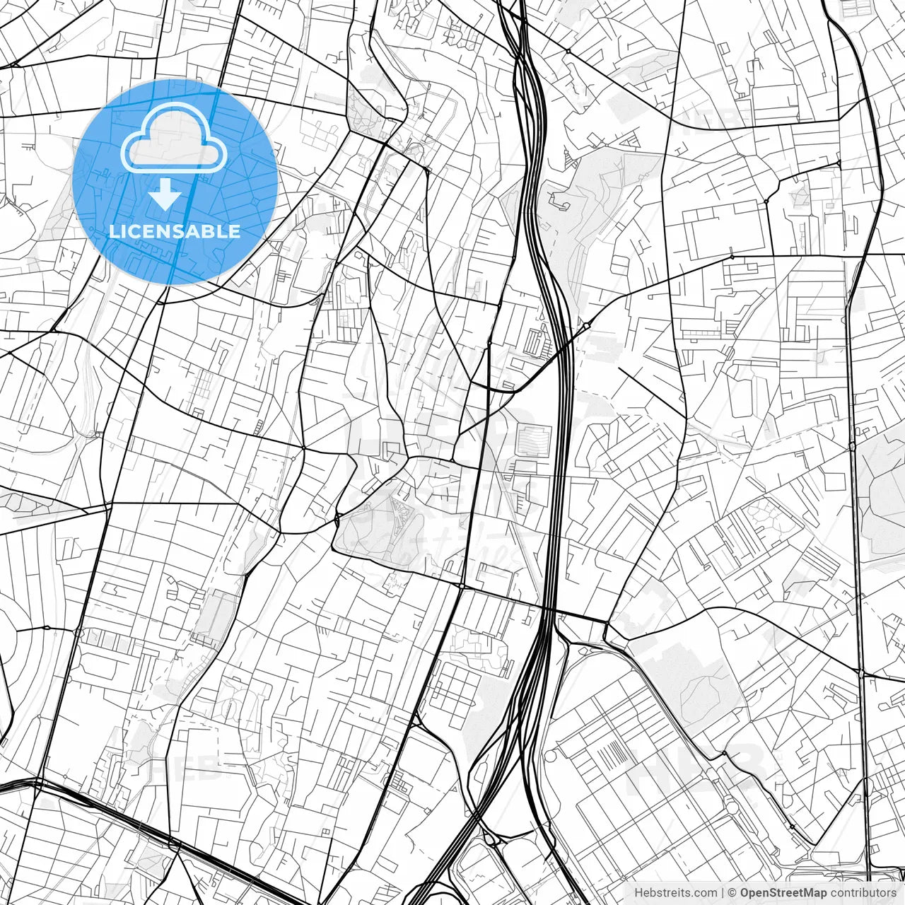 Vector PDF map of L Haÿ-les-Roses, France