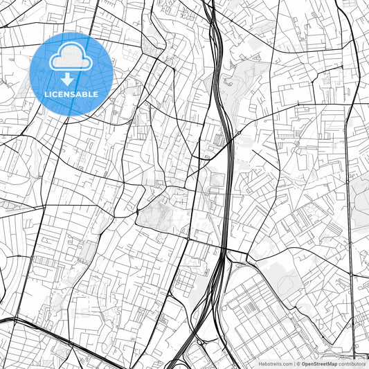 Vector PDF map of L Haÿ-les-Roses, France