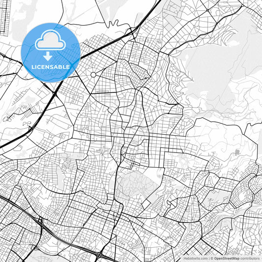 Vector PDF map of Kifissia, Greece