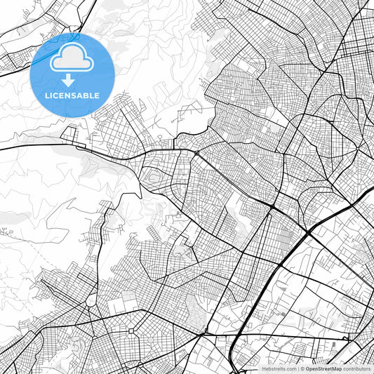 Vector PDF map of Chaidari, Greece