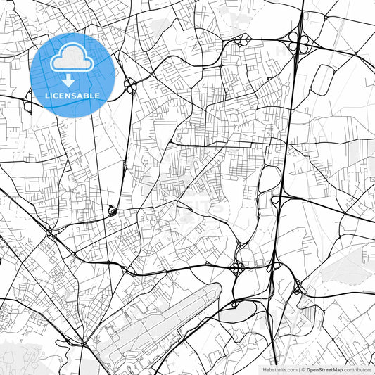 Vector PDF map of Casoria, Italy