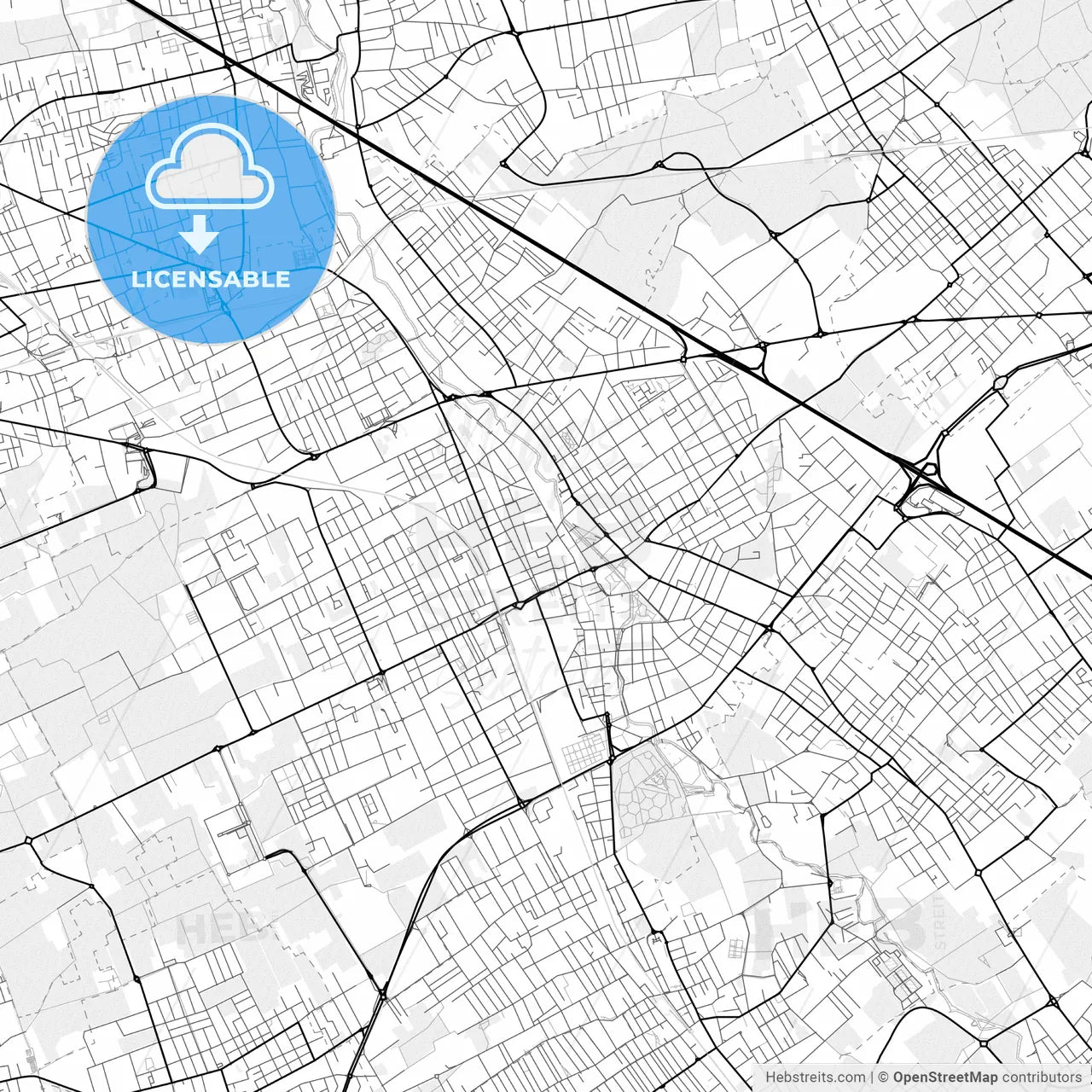 Vector PDF map of Legnano, Italy