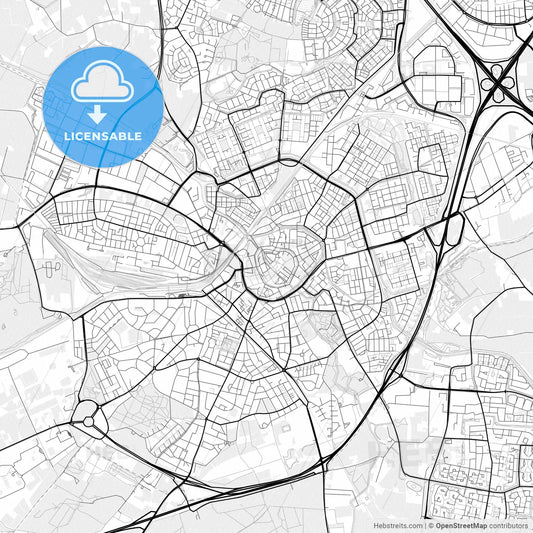 Vector PDF map of Amersfoort, Netherlands