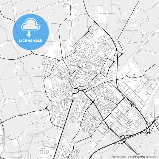 Vector PDF map of Middelburg, Netherlands