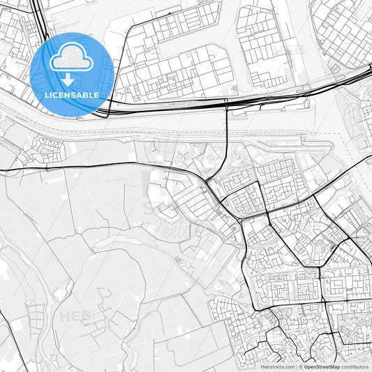 Vector PDF map of Nissewaard, Netherlands