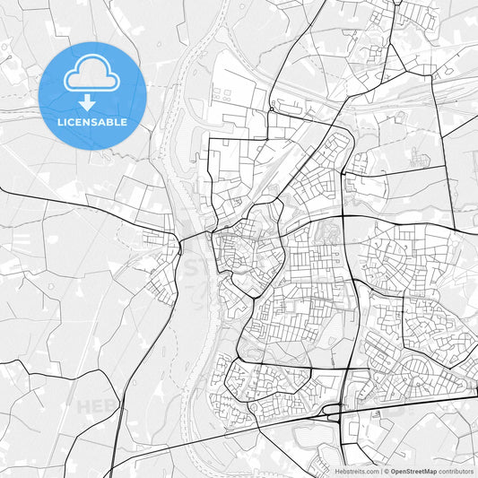 Vector PDF map of Zutphen, Netherlands