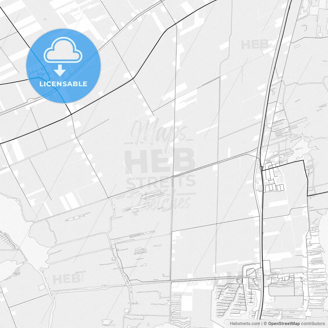 Vector PDF map of Steenwijkerland, Netherlands