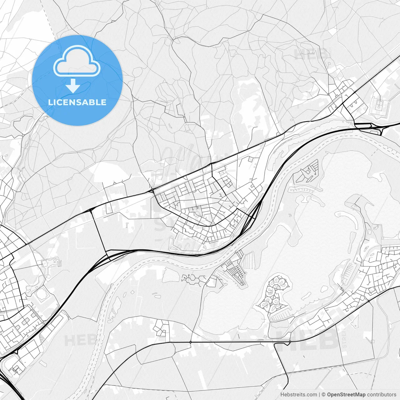 Vector PDF map of Rheden, Netherlands
