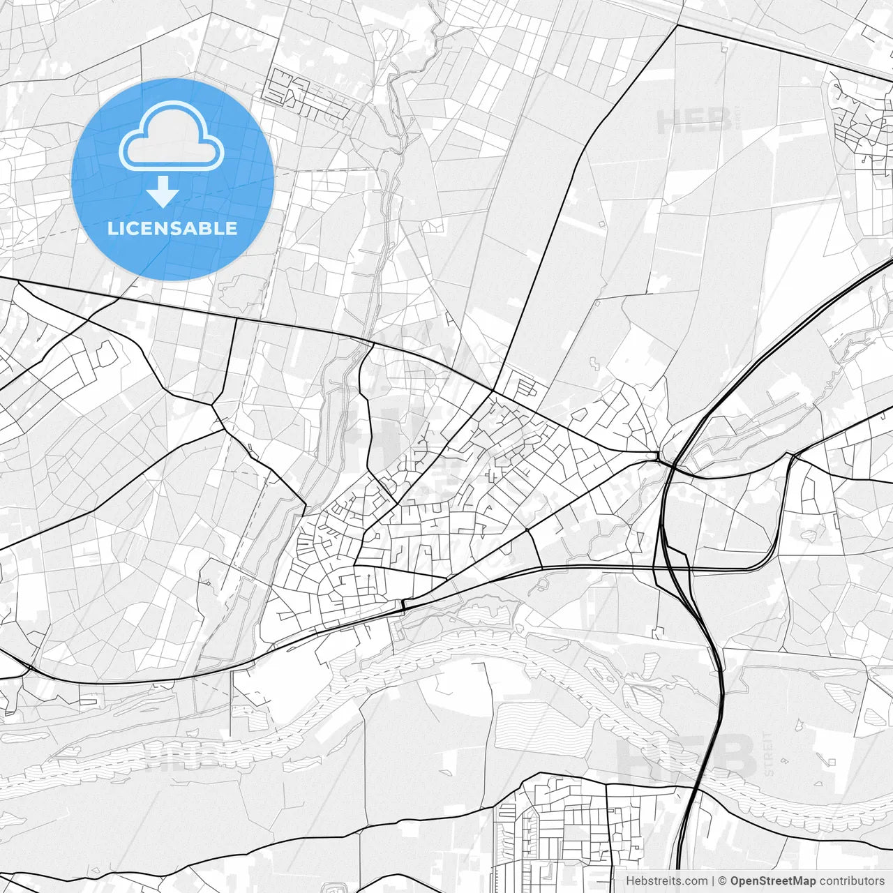 Vector PDF map of Renkum, Netherlands
