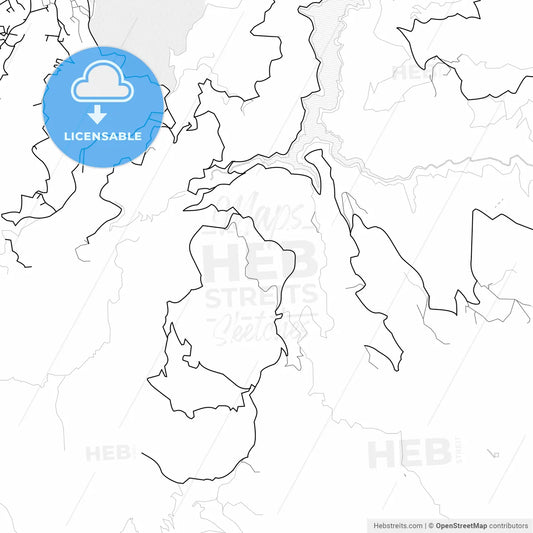 Vector PDF map of Başiskele, Turkey