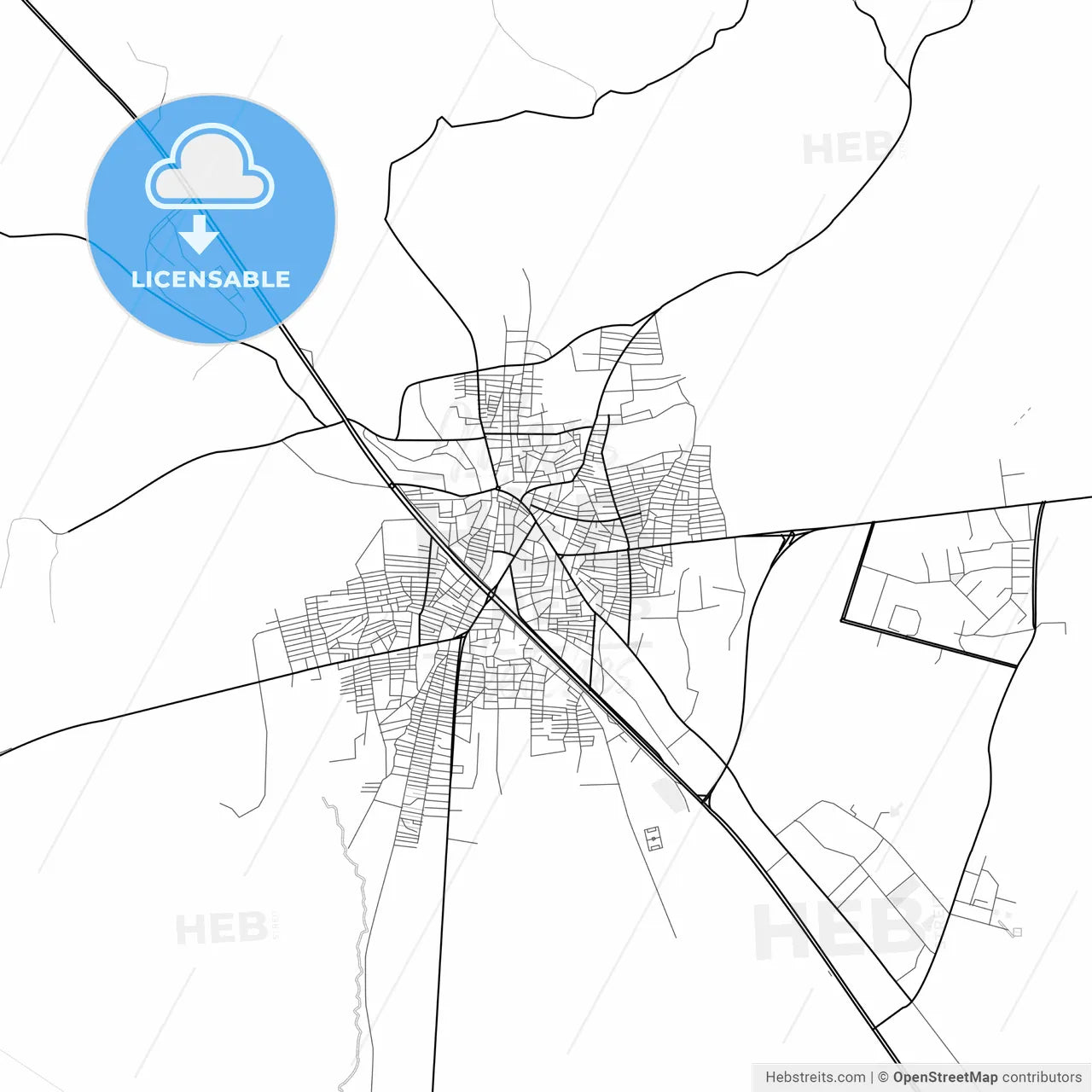 Vector PDF map of Ergani, Turkey