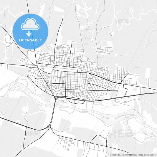 Vector PDF map of Bismil, Turkey