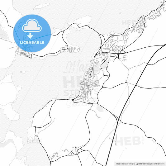 Vector PDF map of Ayvalık, Turkey