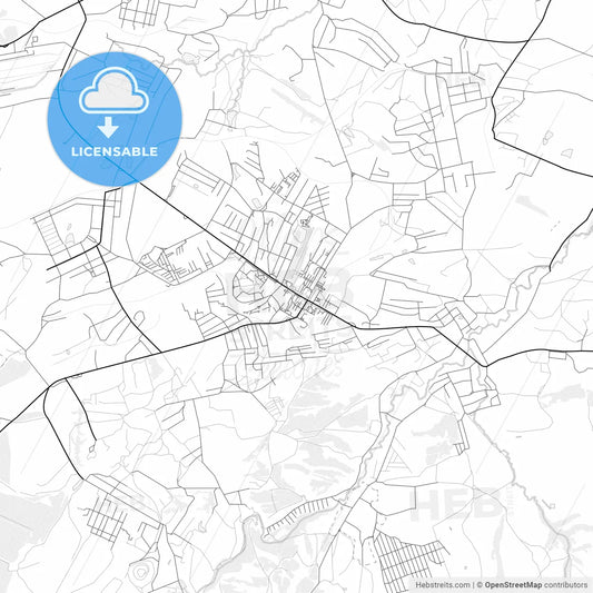 Vector PDF map of Brianka, Ukraine