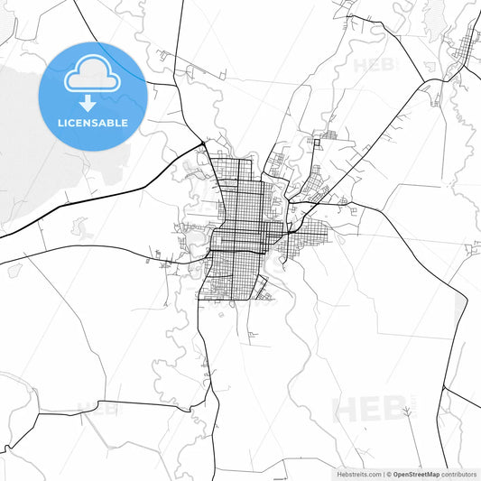 Vector PDF map of Guantánamo, Cuba