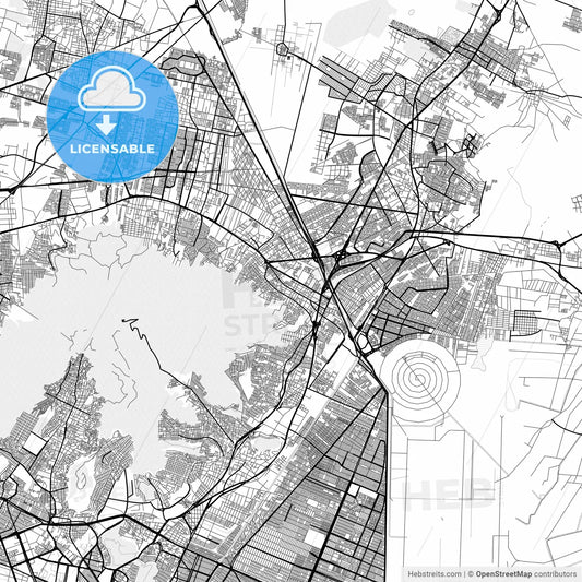 Vector PDF map of Ecatepec, Mexico