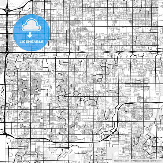 Vector PDF map of Gilbert, Arizona, United States