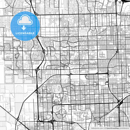 Vector PDF map of Miramar, Florida, United States
